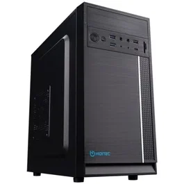 Hiditec Caja Mini Torre Q5 PRO Micro ATX - Fuente 500W Incluida - USB 3.1 Tipo-C - Lector de Tarjetas SD/TF - Compatible GPU 325mm